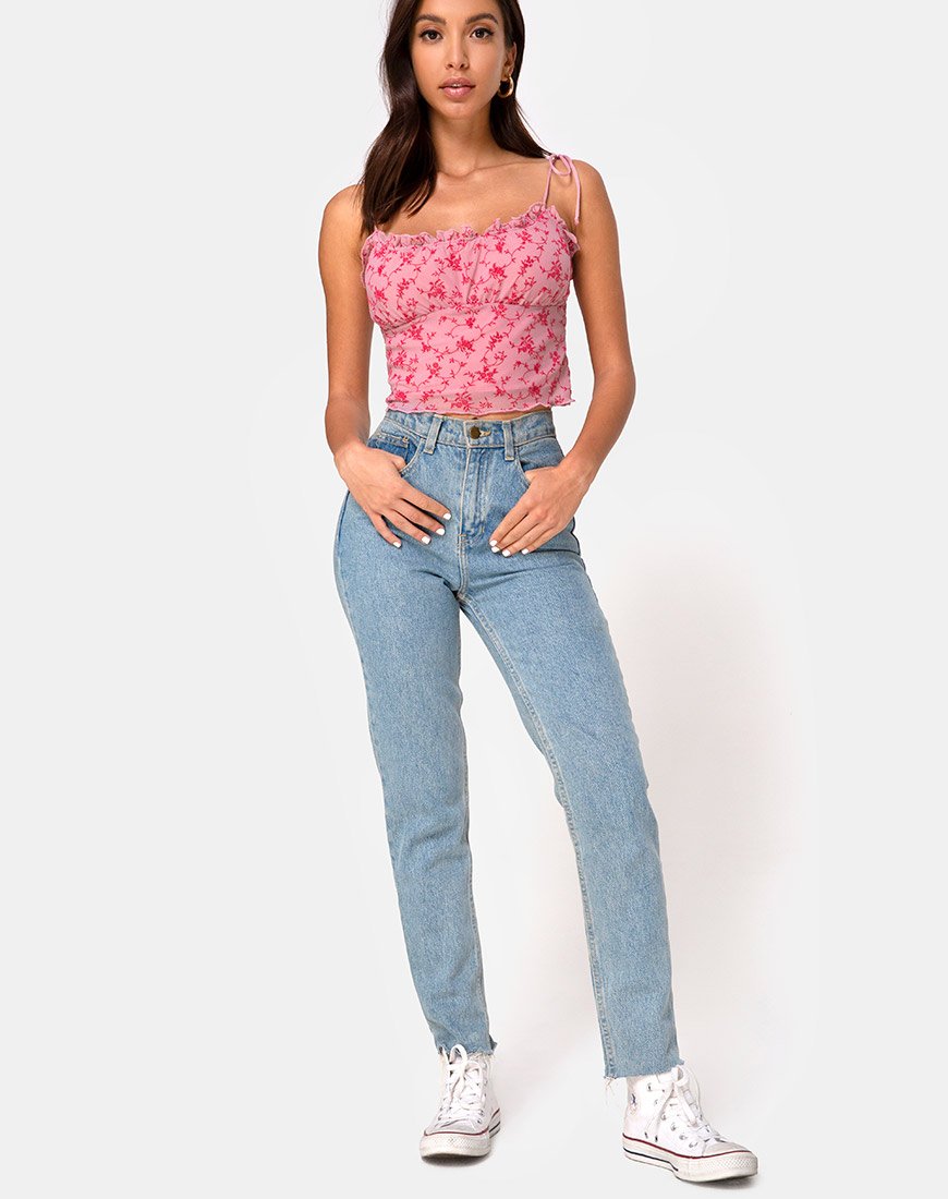 Afbeelding van Kalsi Top in Love Bloom Pink Flock