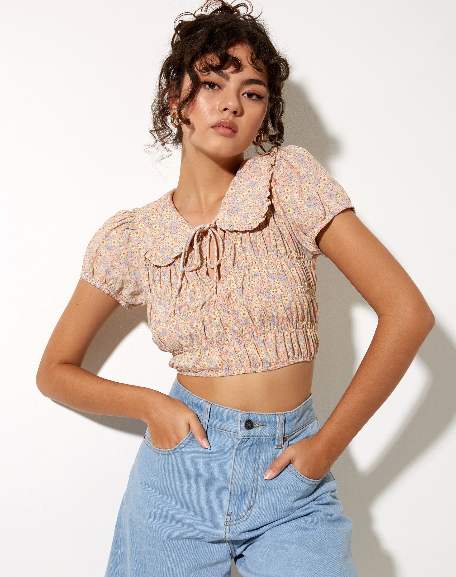 Afbeelding van Kamiko Top in 70s Prairie Girl Floral