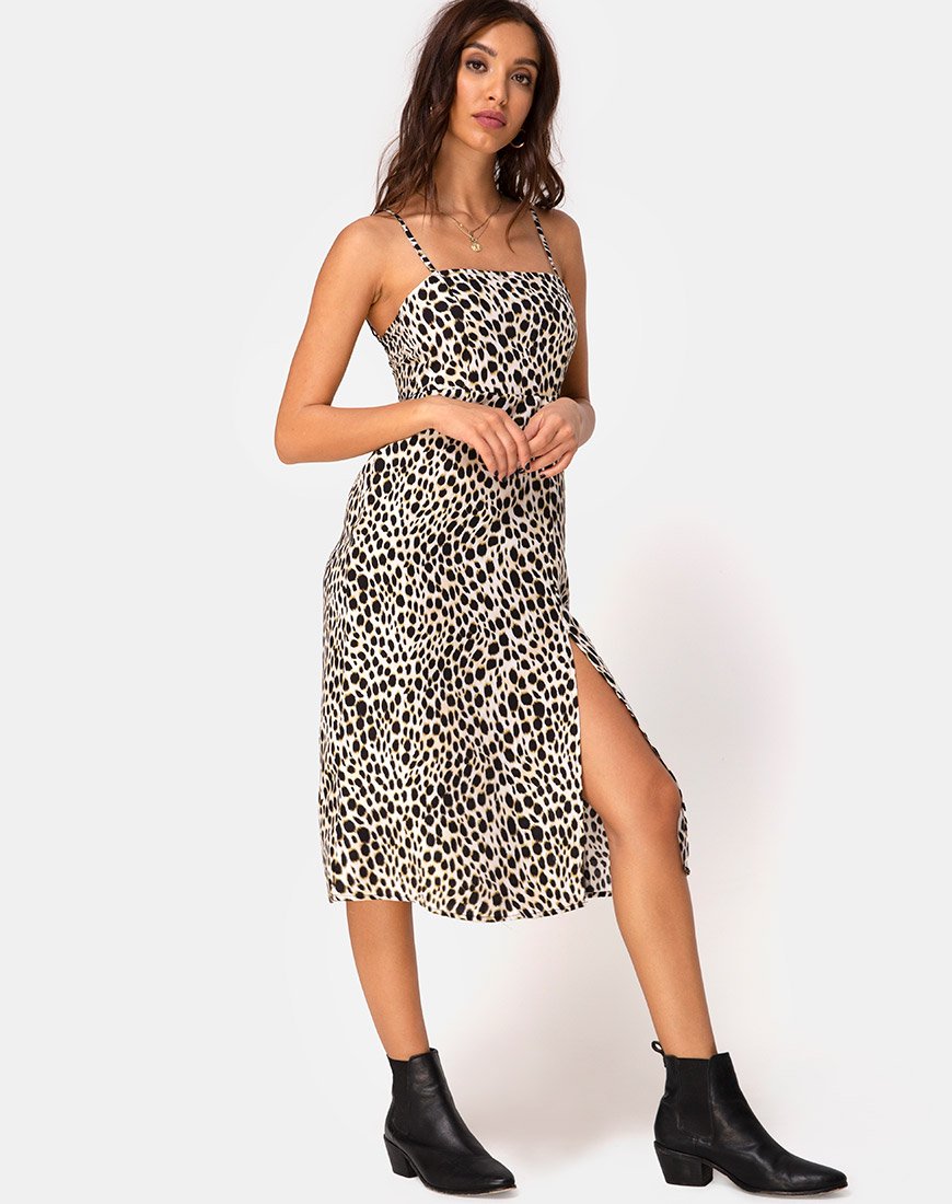 Afbeelding van Kaoya Midi Dress in Cheetah