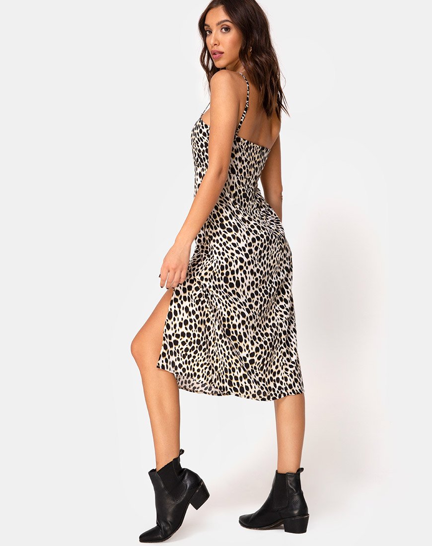 Afbeelding van Kaoya Midi Dress in Cheetah