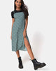 Afbeelding van Kaoya Midi Dress in Floral Bloom Green