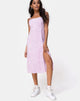 Afbeelding van Kaoya Midi jurk in Ditsy Rose Lila