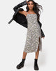 Afbeelding van Kaoya Midi Dress in Floral Field Olive