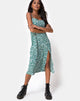 Afbeelding van Kaoya Midi Dress in Floral Field Green