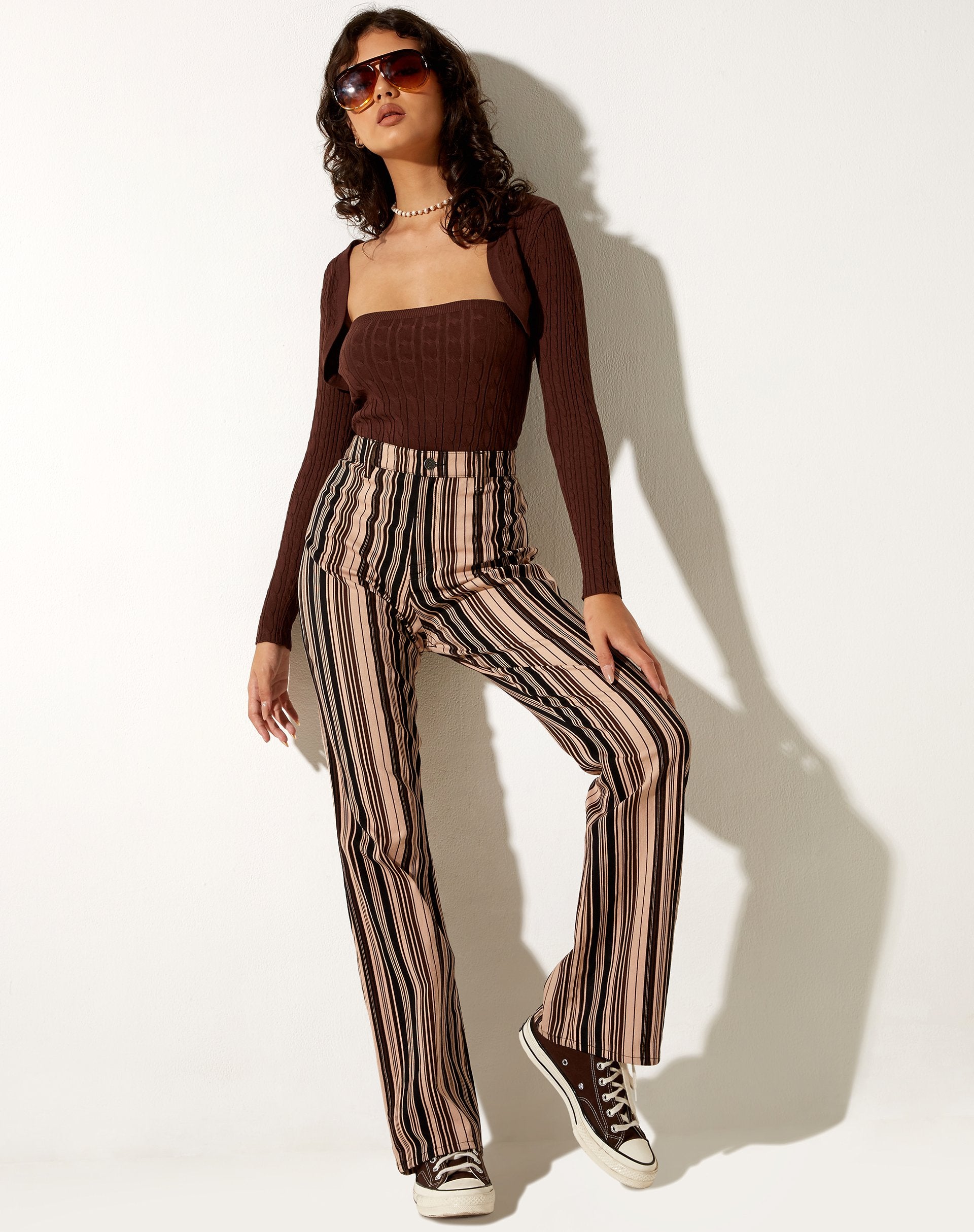 Afbeelding van Gya Longsleeve Top in Knit Chocolade