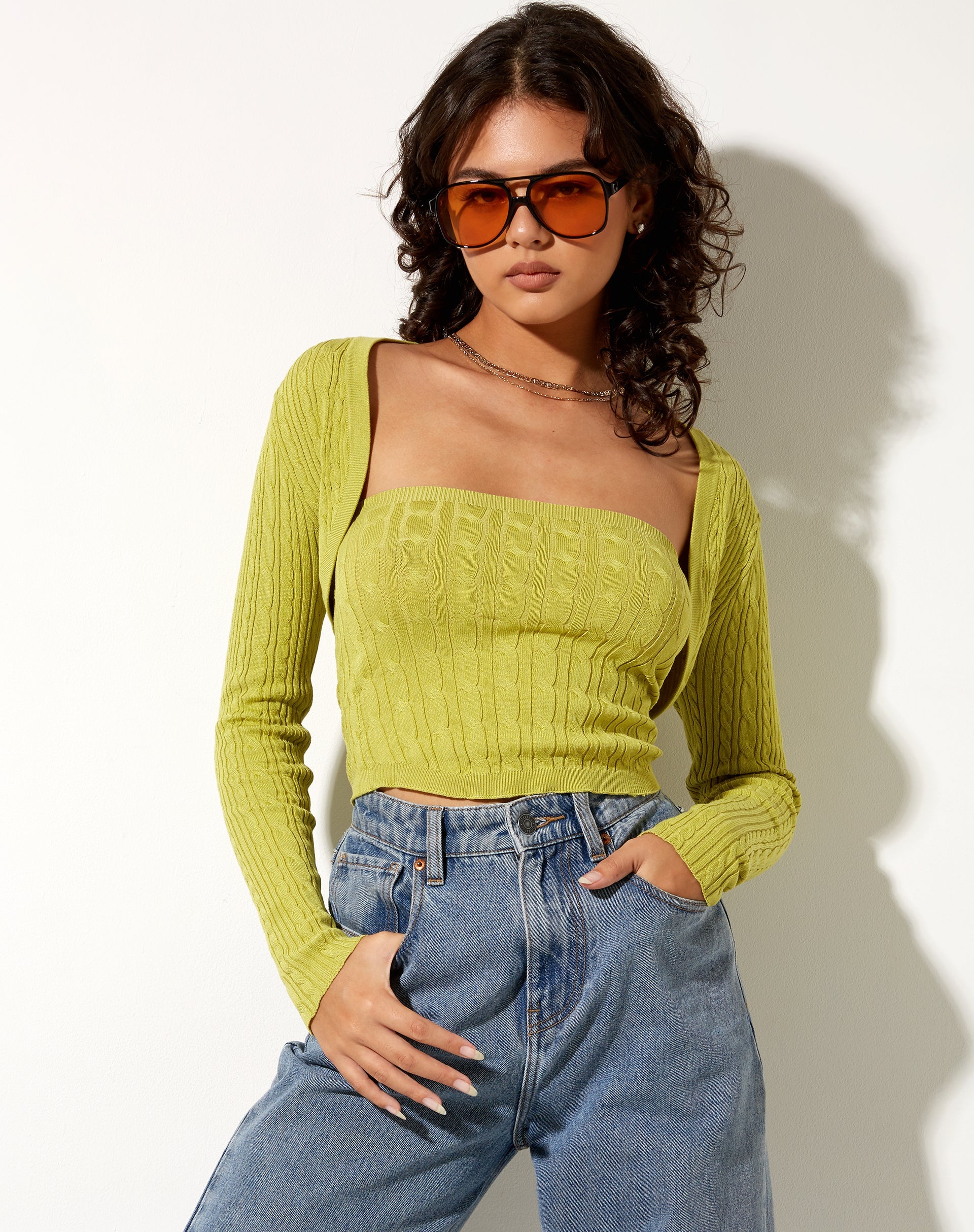 Afbeelding van Gya Lange Mouw Top in Knit Olive