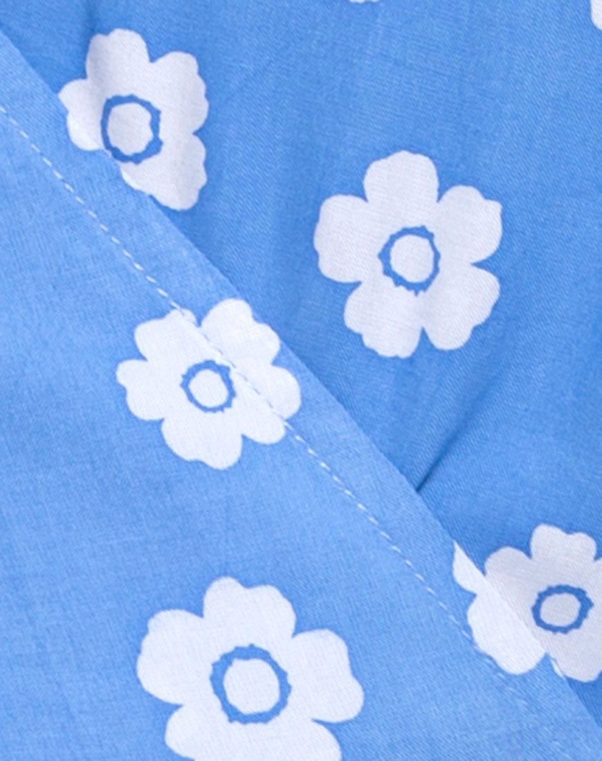 Afbeelding van Karill jurk in Daisy stempel hemelsblauw