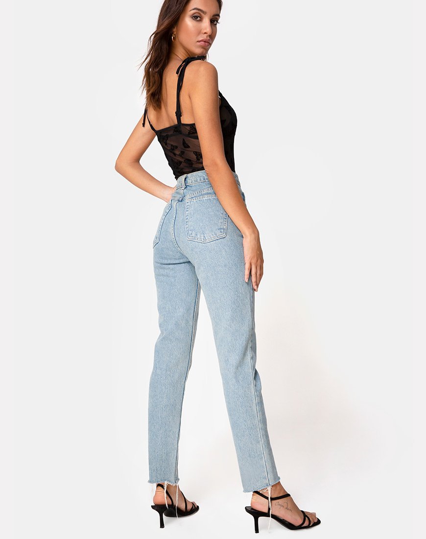 Afbeelding van Karmin Bodice in Mesh Zwart Vlindervlok