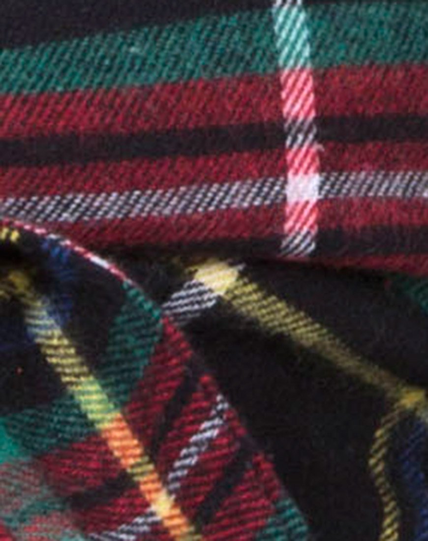 Afbeelding van Kasen Bralet in Rood-Groen-Geel en Zwart Plaid