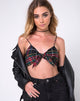 Afbeelding van Kasen Bralet in Rood-Groen-Geel en Zwart Plaid