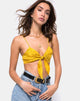 Afbeelding van Kasen Bralet in Satijn Mustard Rose