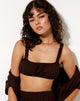 Afbeelding van Kasie Crop Top in Rami Bittere Chocolade