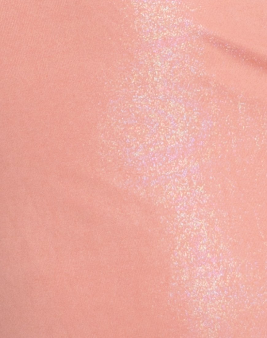 Afbeelding van Kate Slip Dress in Peach Blush Pearlescent Shimmer