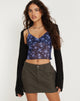 Afbeelding van Kauchi Cami Top in Pretty Floral Navy