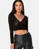 Afbeelding van Kayak Wrap Top in Croc Flock Zwart