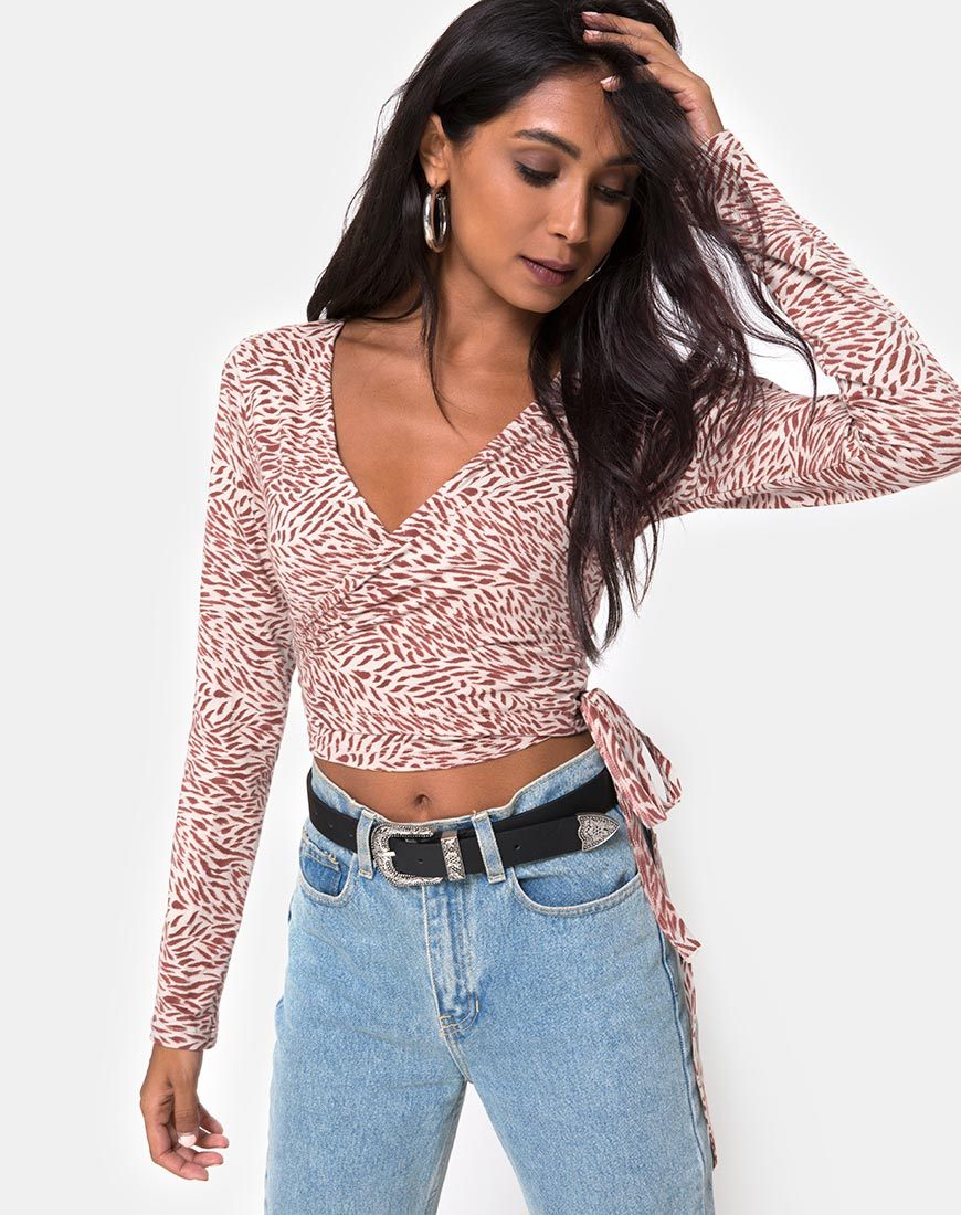 Afbeelding van Kayak Wrap Top in Safari Taupe