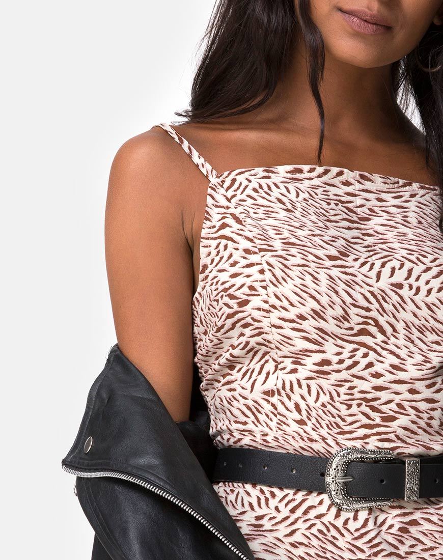 Afbeelding van Kayla Mini Dress in Safari Taupe