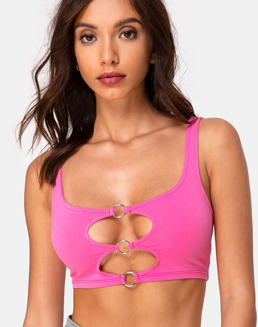 Keddo Gewatteerde Top in 80's Roze