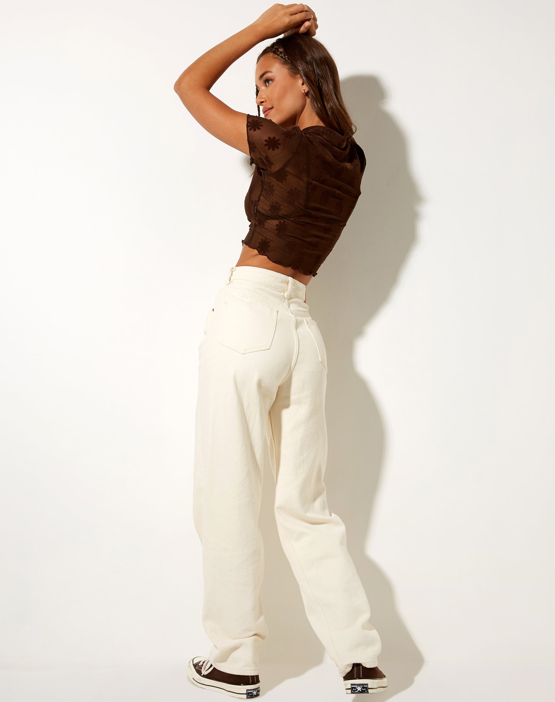 Afbeelding van Kella Shirt in Bruin Flock Daisy