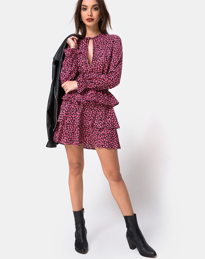 Afbeelding van Kepsibelle Jurk in Ditsy Rose Roze