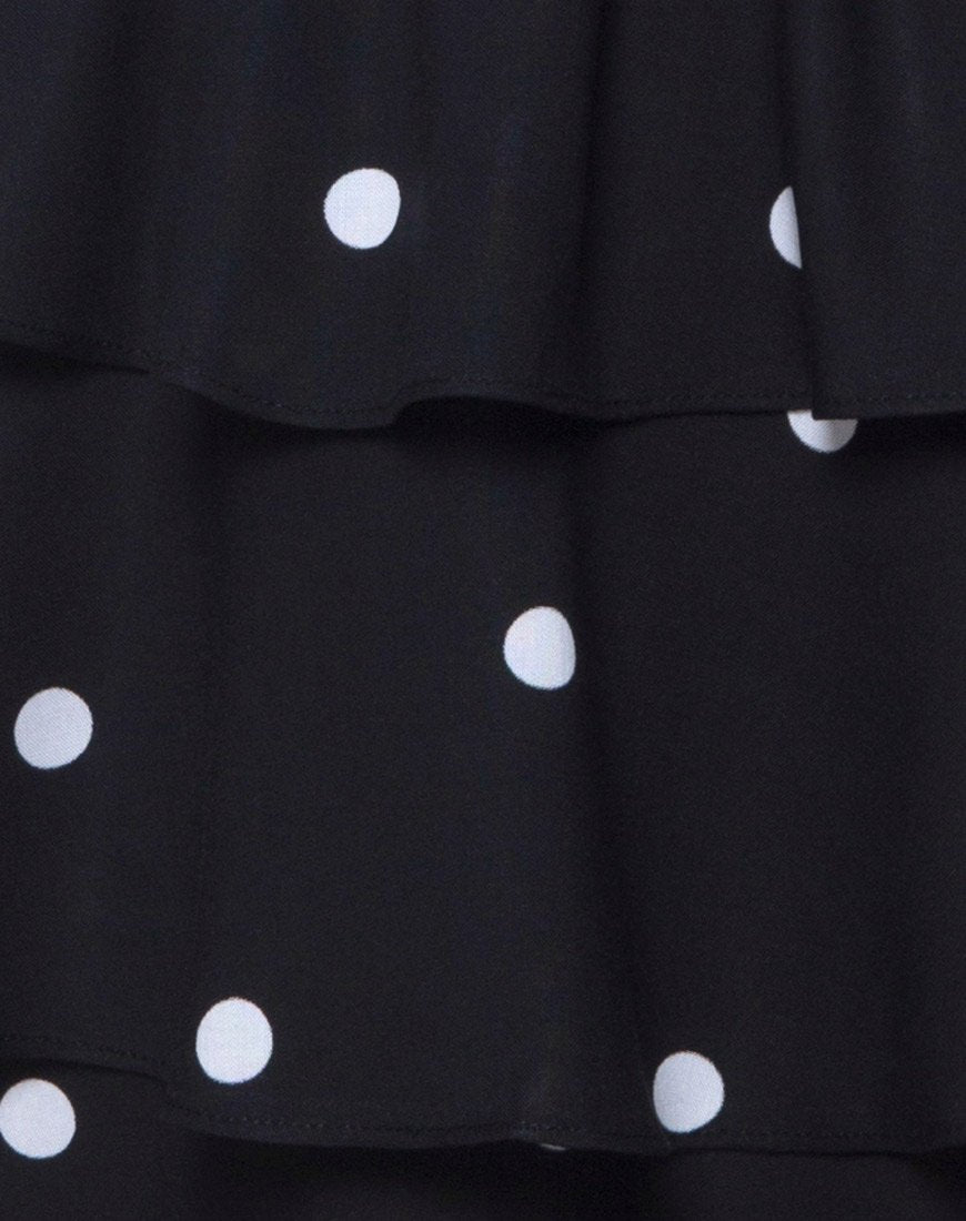 Afbeelding van Kepsibelle Jurk in Zwart-Wit Polkadot