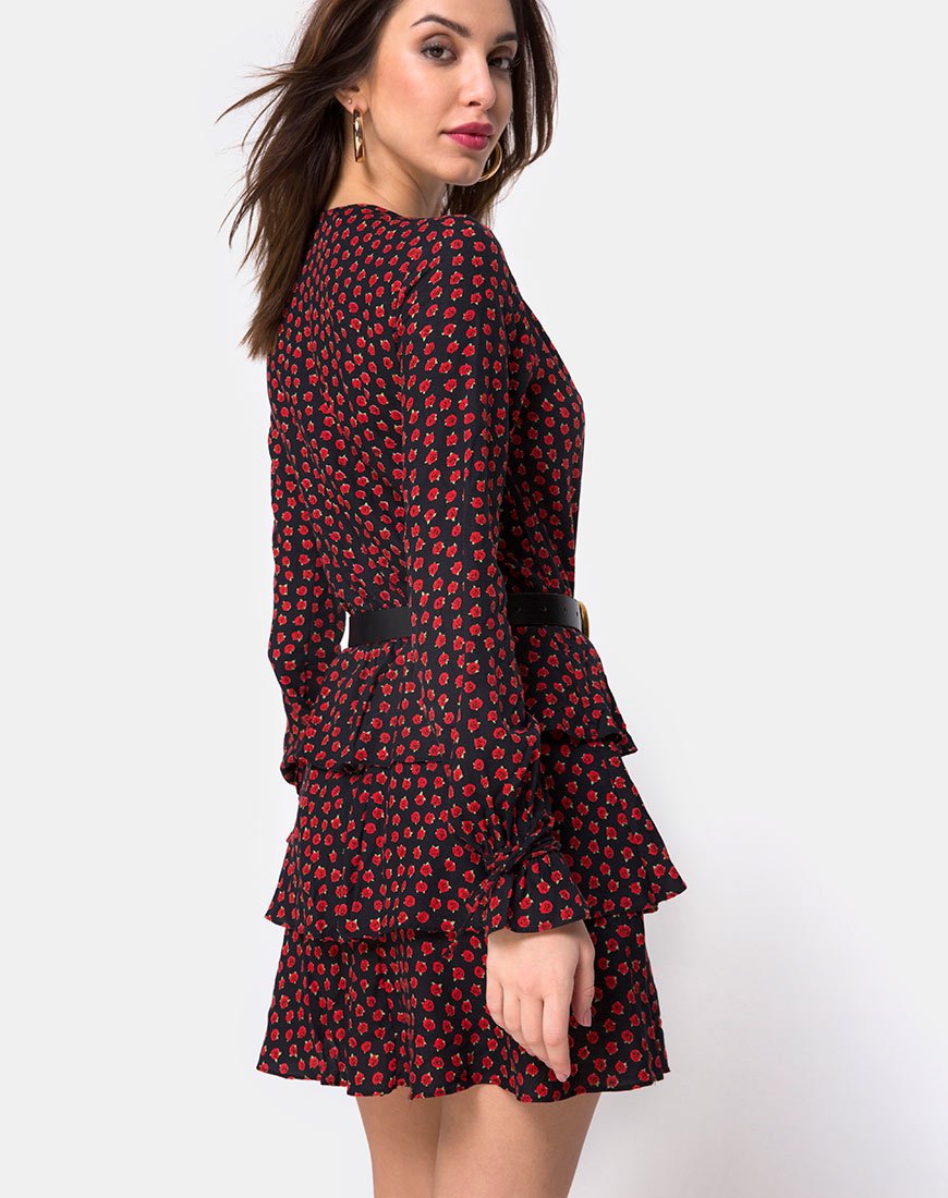 Kepsibelle jurk in Dotty Rose zwart