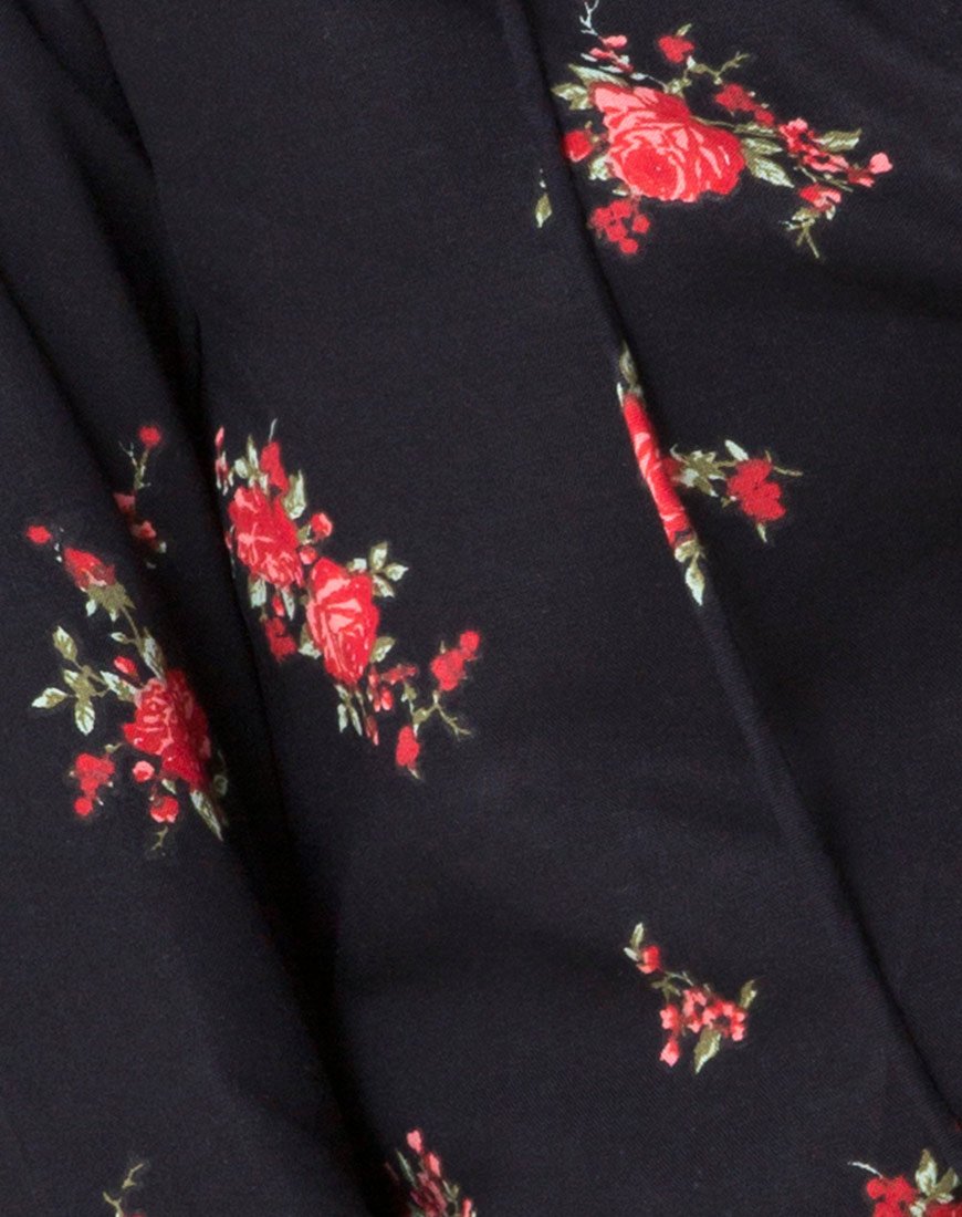 Afbeelding van Kepsibelle Jurk in Soi Rose Zwart en Rood
