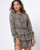 Afbeelding van Kepsibelle Skater Dress in Rar Leopard Bruin
