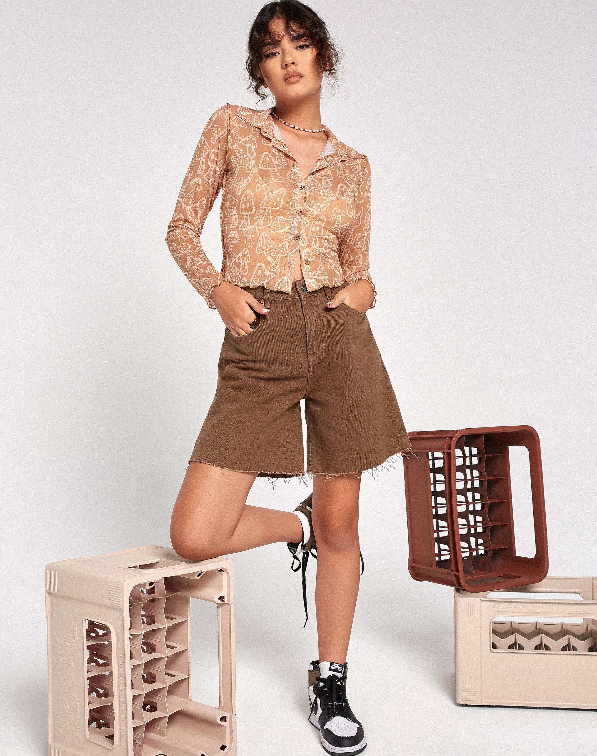 Afbeelding van Keyla Shirt in Tan Mushroom
