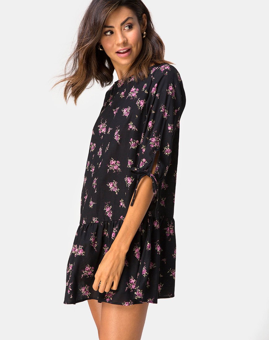 Khamea jurk in Sohey Rose zwart