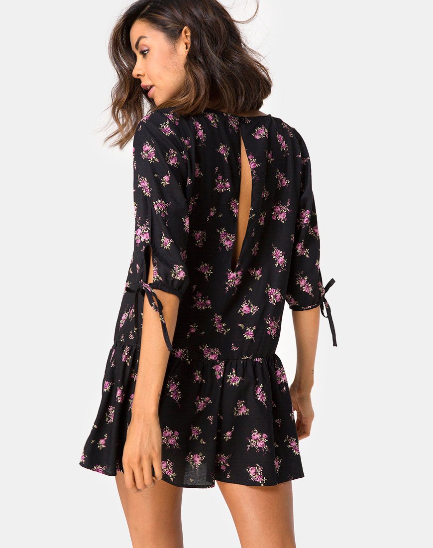 Khamea jurk in Sohey Rose zwart