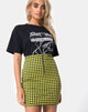 Afbeelding van Kimber Bodycon Rok in Medium Gingham Geel