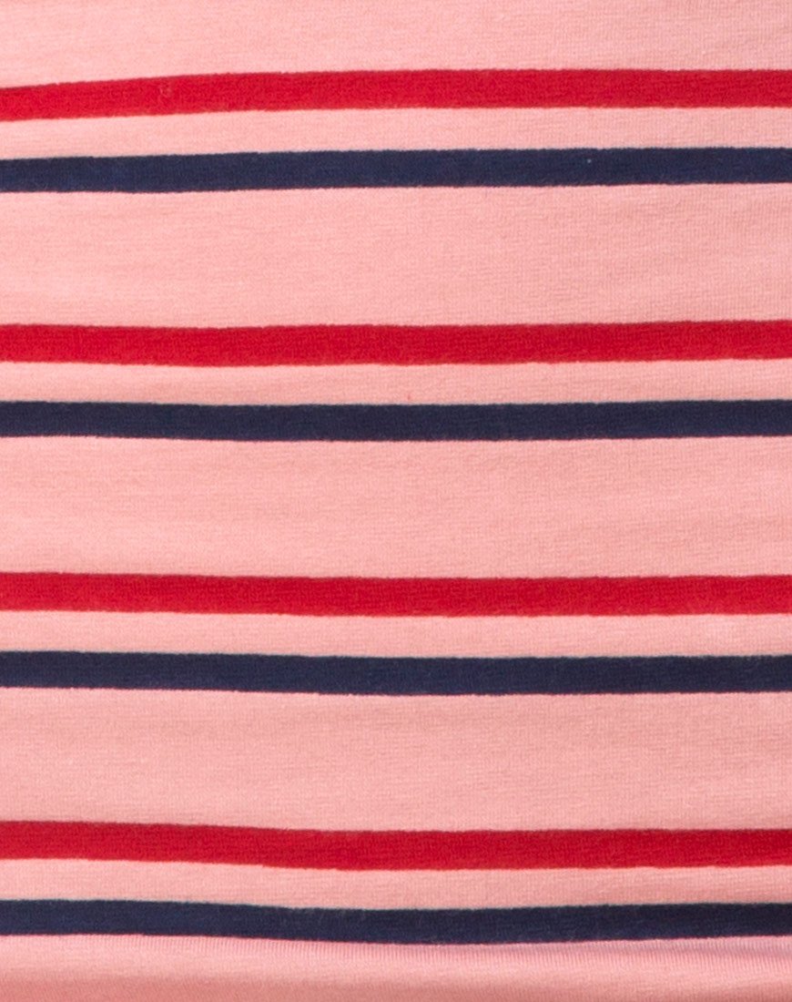 Afbeelding van Kimmy rok in 70s Stripe Roze Horizontaal