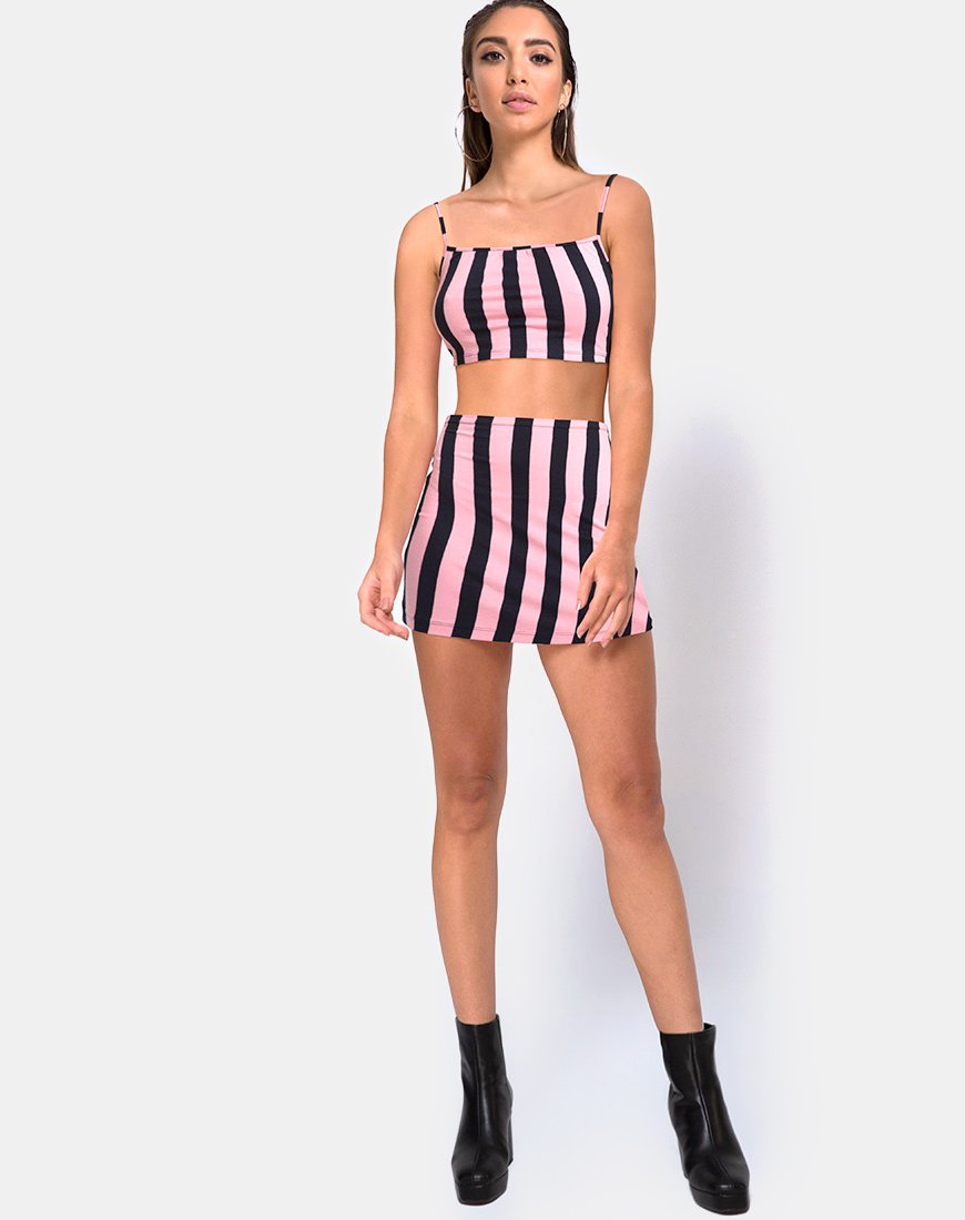 Afbeelding van Kimmy Bodycon Rok in Campbell Stripe