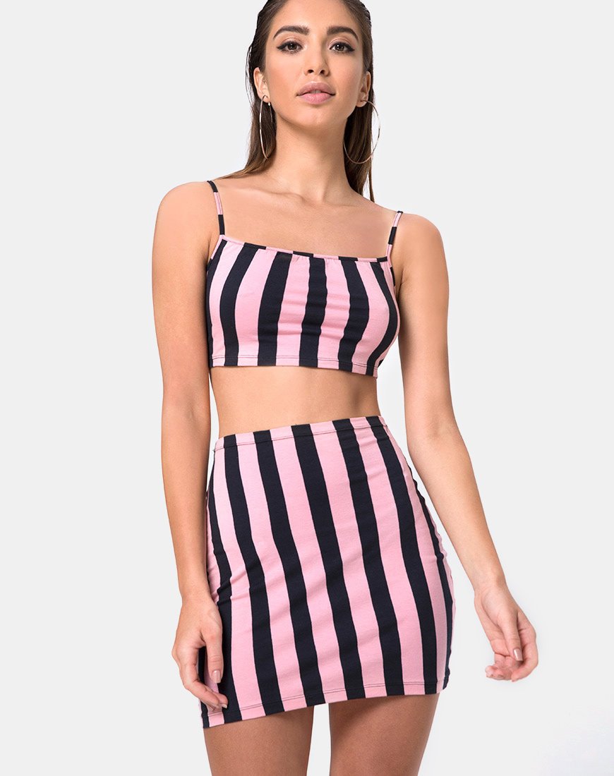 Kimmy Bodycon Rok in Campbell Stripe