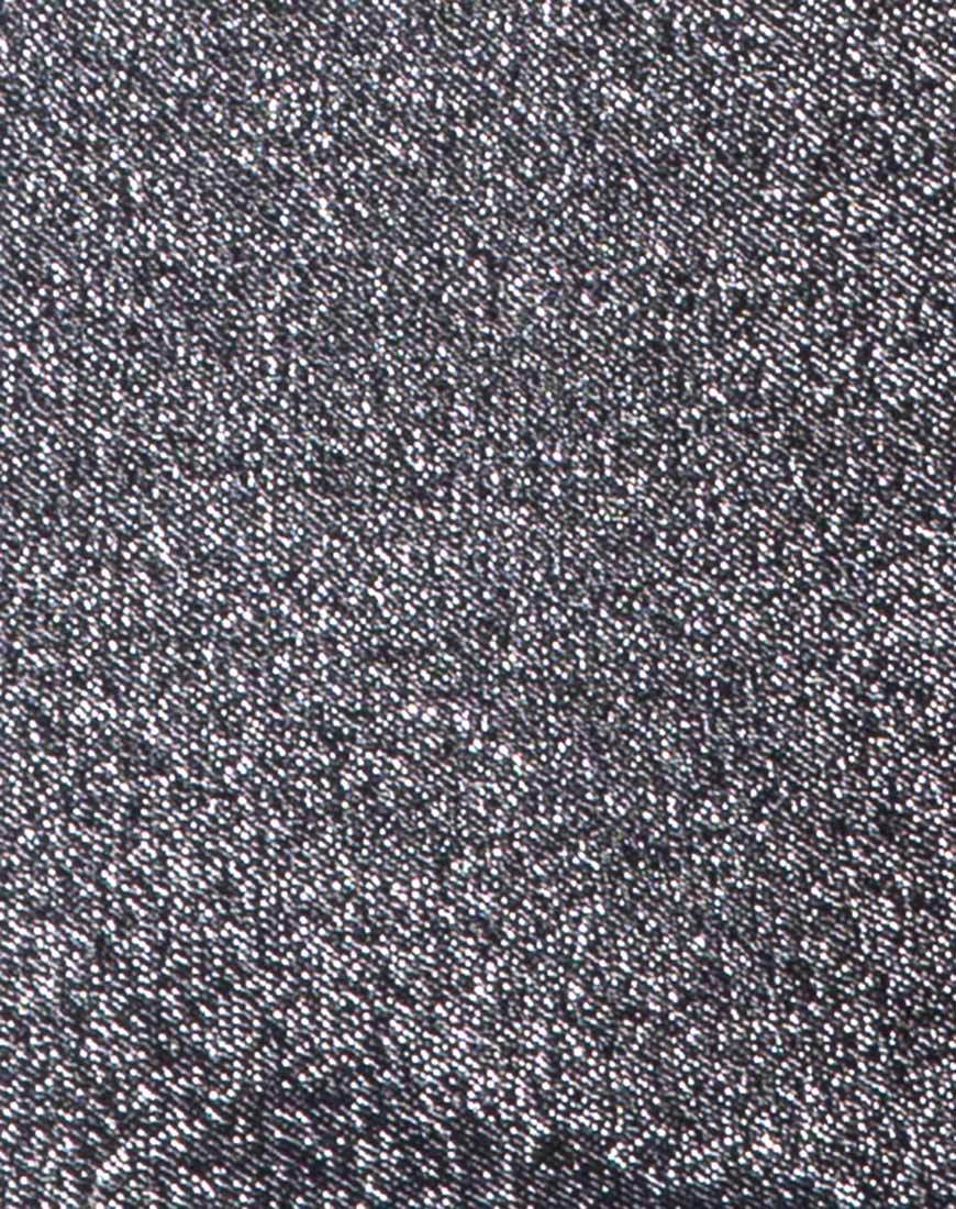 Afbeelding van Kimmy minirok in glitter lurex zilver