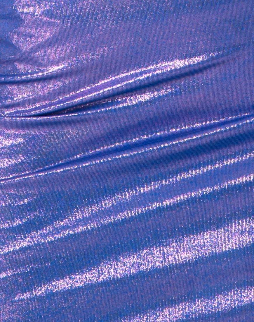 Afbeelding van Kimmy minirok in metallic glans lavendel