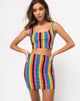 Afbeelding van Kimmy Bodycon Rok in Nieuwe Verticale Gemengde Streep