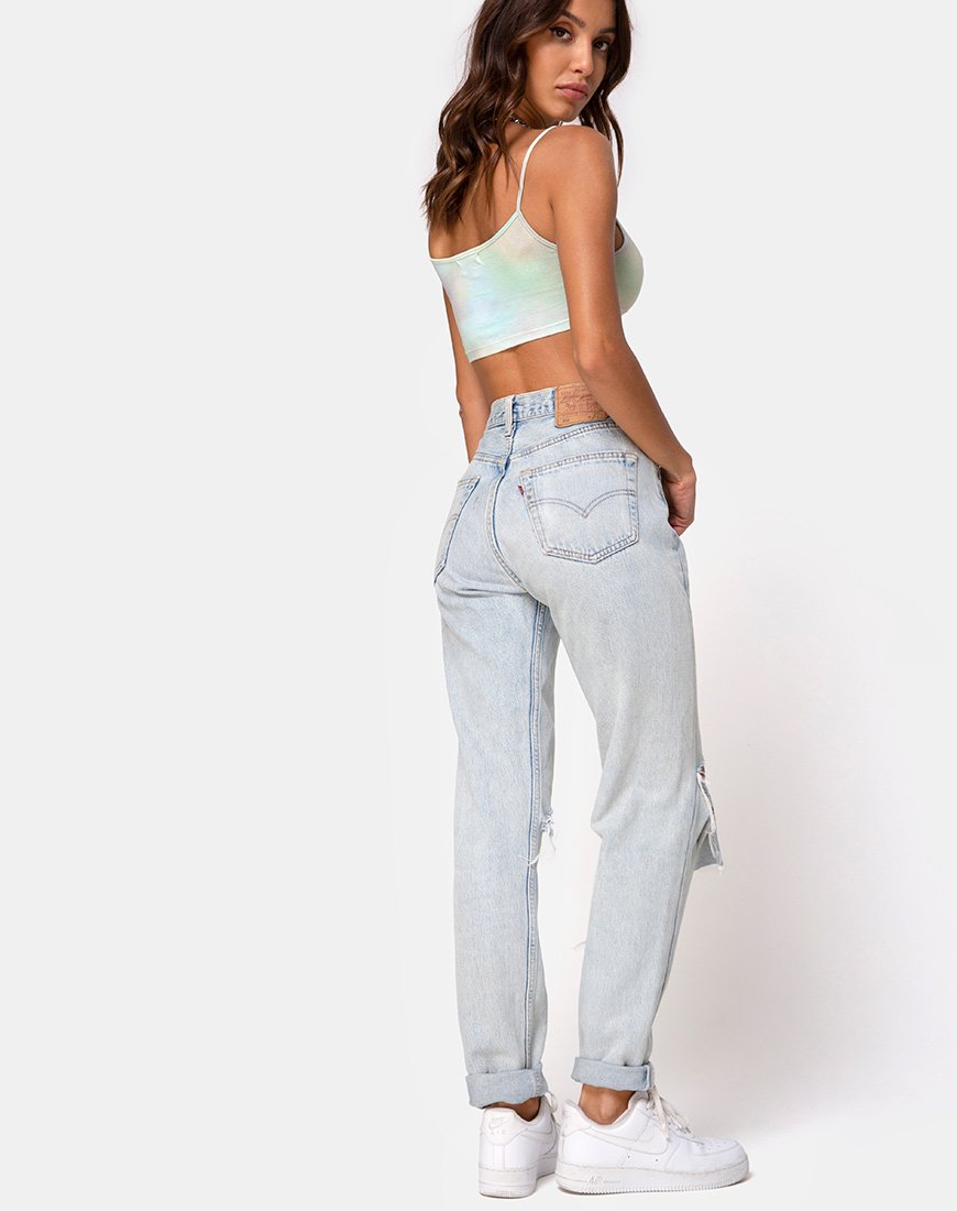 Afbeelding van Kimo Crop Top in Pastel Tie Dye