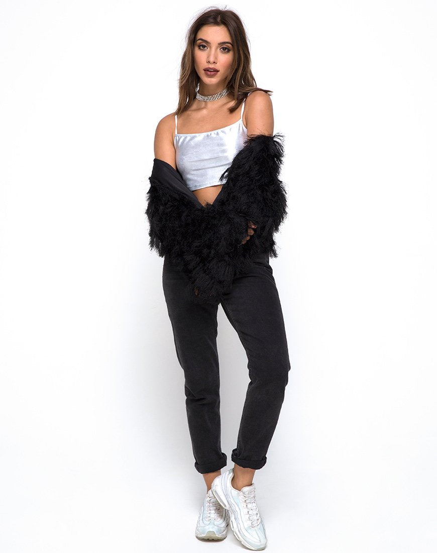 Afbeelding van Kini Crop Top in Spandex Zilver