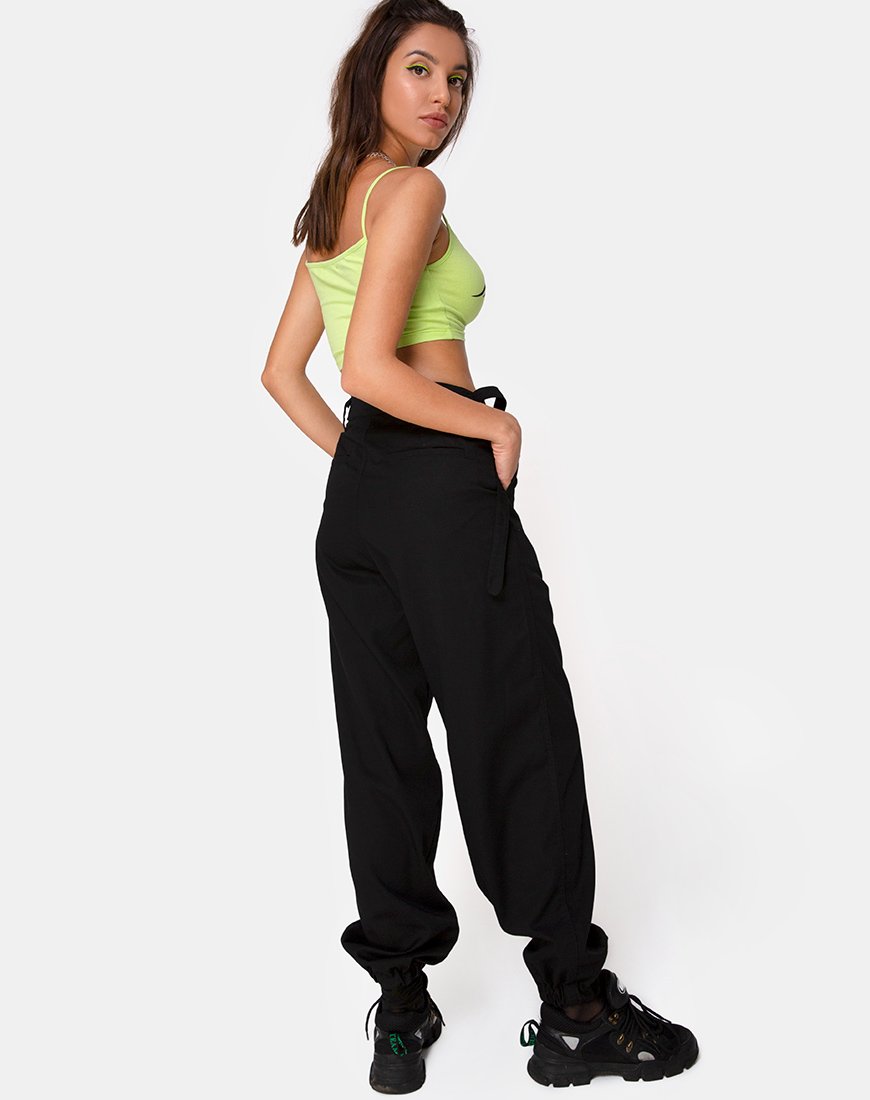 Afbeelding van Kini Crop Top in Groen met Zwarte Tribal Opdruk