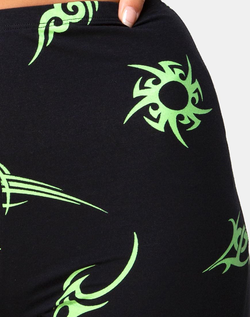 Afbeelding van Kini Top in Zwart met Tribal Herhaling