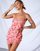 Afbeelding van Kinley Slip Dress in Dark Wild Flower Cantaloupe