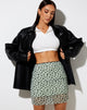 Afbeelding van KINNIE SKIRT SAGE FLOWER BUDS BLACK FLOCK