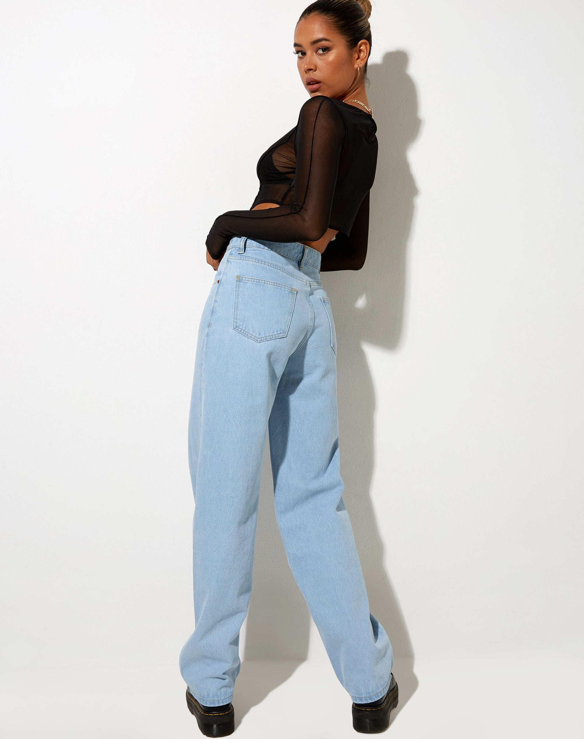 Afbeelding van Kisel Crop Top in Mesh Zwart