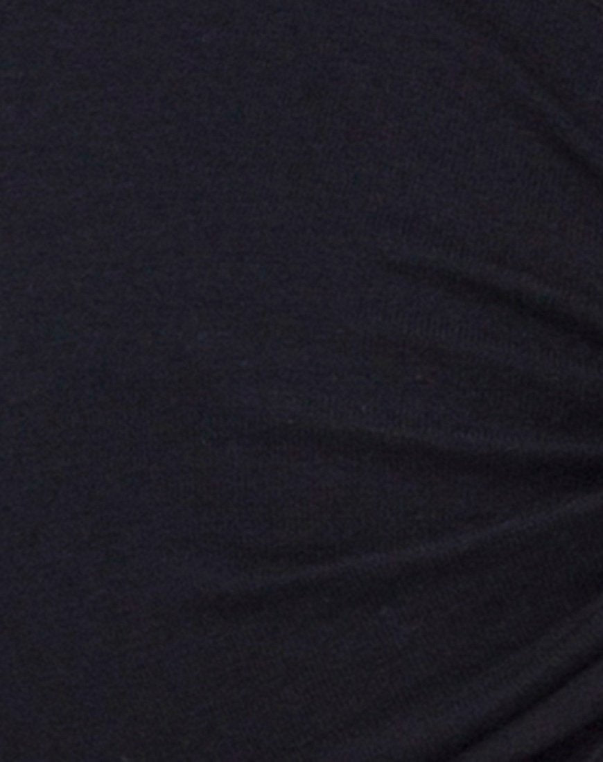 Afbeelding van Knotie Longsleeve Crop Top in Zwart