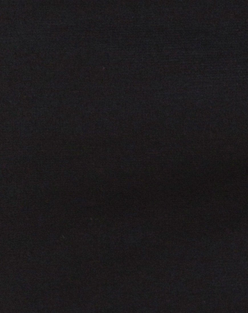 Afbeelding van Koenig Mini jurk in zwart met zilveren ketting