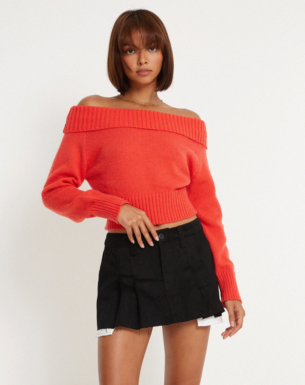 Koriya Bardot Top in Rood