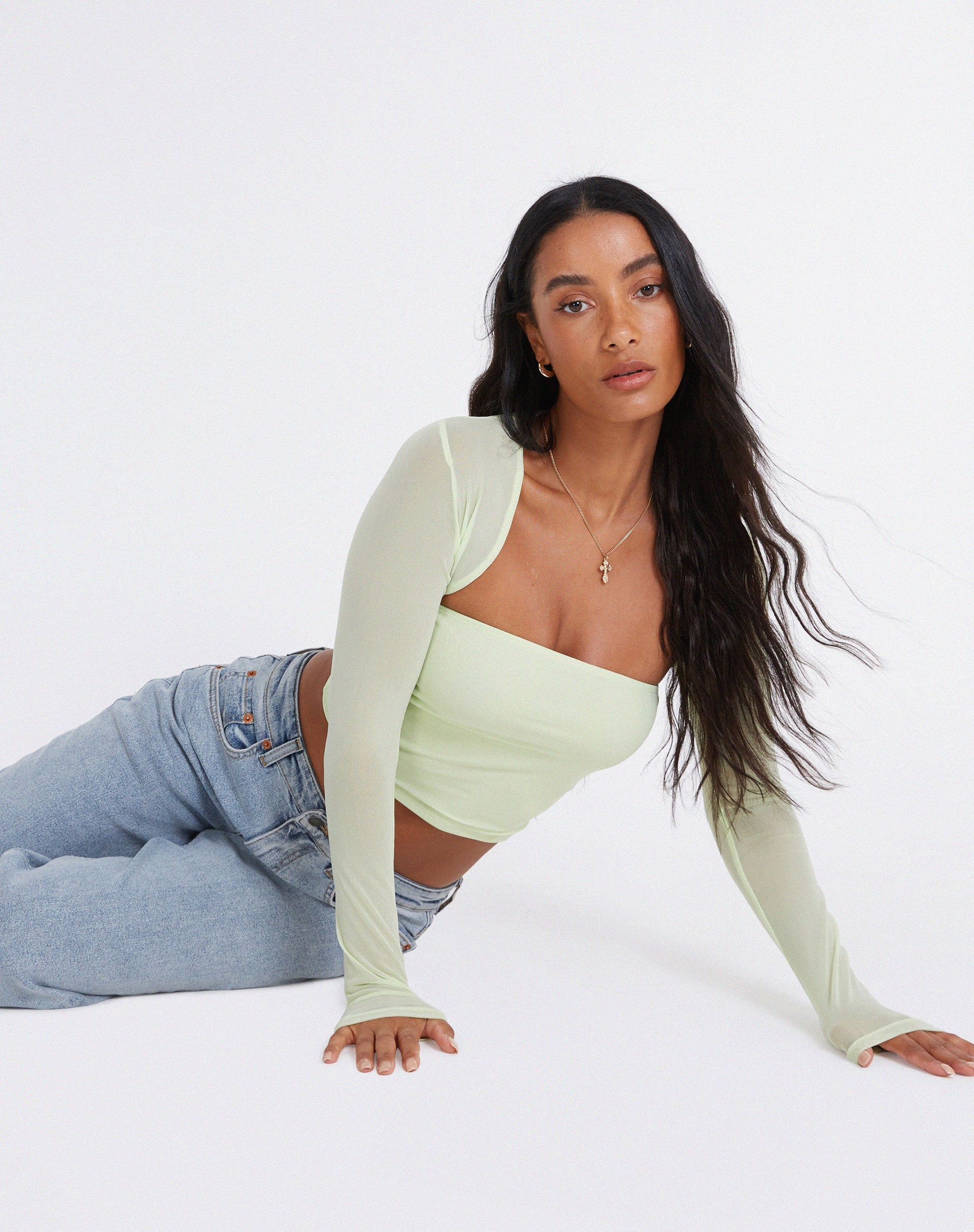 Afbeelding van Kouna Crop Top in Shadow Lime