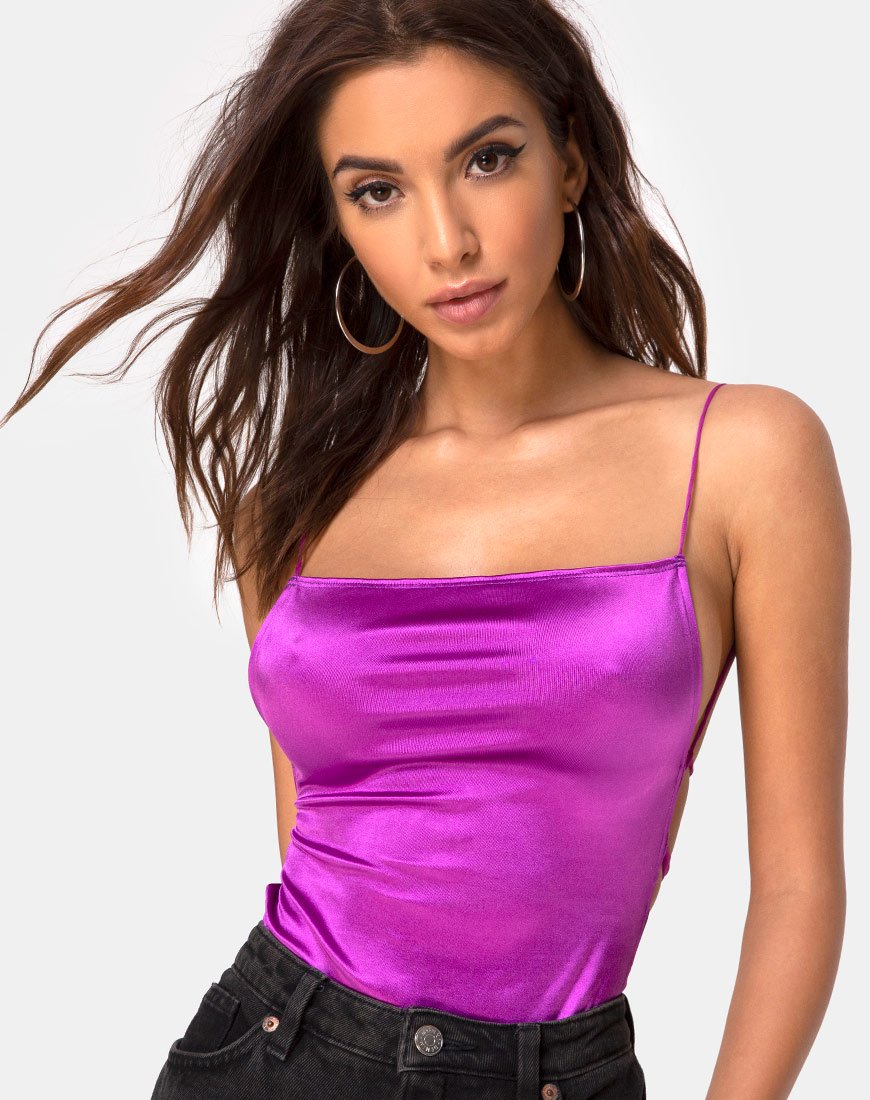 Koza Bodice in Satijn Violet